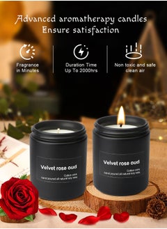 هومار كيت شموع معطرة بالورد هدية للنساء والرجال - شمعة عطرية مع كريستالات بالداخل، شموع شمع الصويا الطبيعية بنسبة 100% لحرق المنزل المعطرة لمدة 50 ساعة، هدية شمعة لعيد الأم والذكرى السنوية لعيد ميلادها  - Image 4