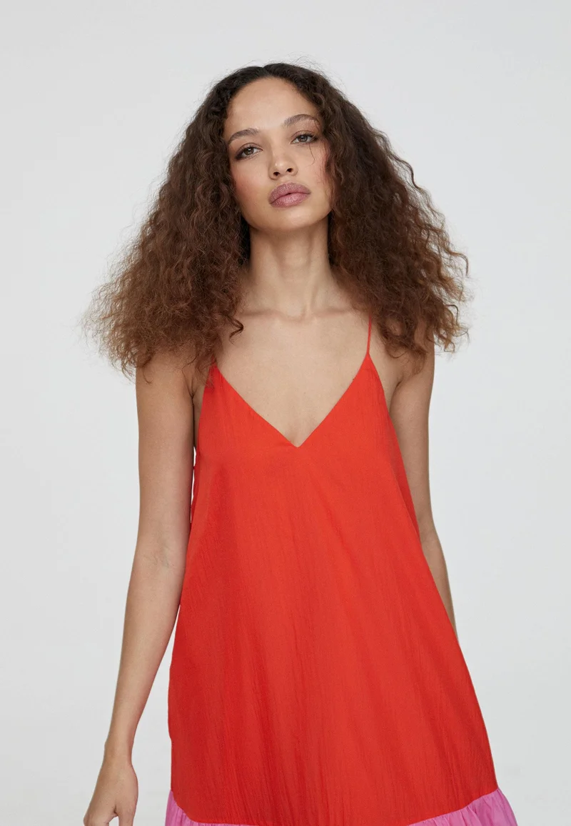 Lola Casademunt Long three-tone dress