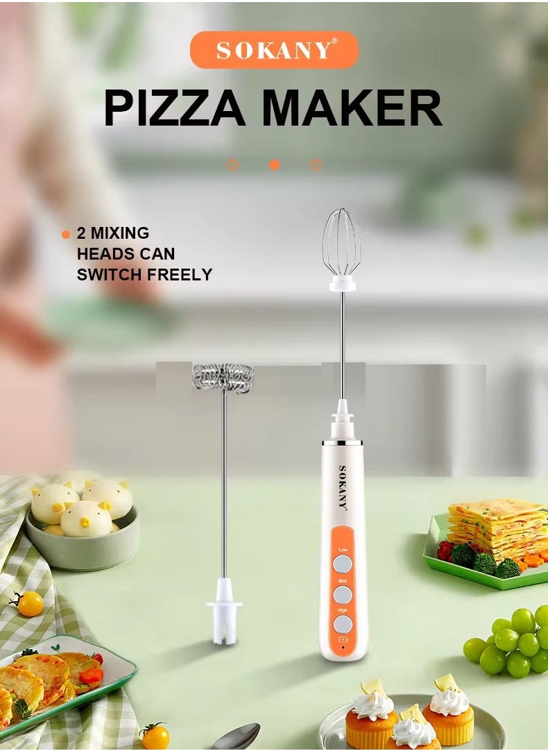 sokany USB Frother (Hand Stick Mixer & Egg Beater) Multicolour (SK-02014)  - Image 1
