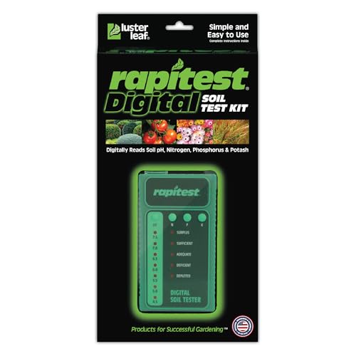 Luster Leaf Rapitest Soil Test Kit for Gardens, Vegetables, Flowers and Lawns. USA designed and assembled soil tester completely, quickly and accurately measures/analyzes soil pH acidity and garden nutrients - Image 1