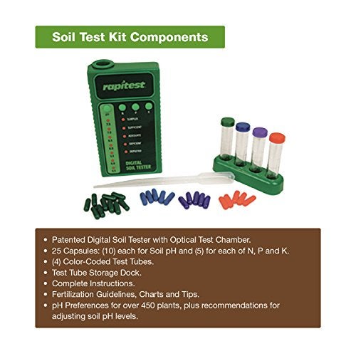 Luster Leaf Rapitest Soil Test Kit for Gardens, Vegetables, Flowers and Lawns. USA designed and assembled soil tester completely, quickly and accurately measures/analyzes soil pH acidity and garden nutrients - Image 4