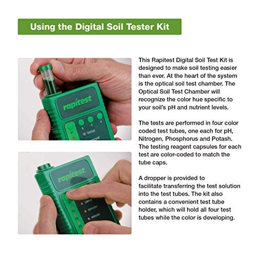 Luster Leaf Rapitest Soil Test Kit for Gardens, Vegetables, Flowers and Lawns. USA designed and assembled soil tester completely, quickly and accurately measures/analyzes soil pH acidity and garden nutrients - Image 5