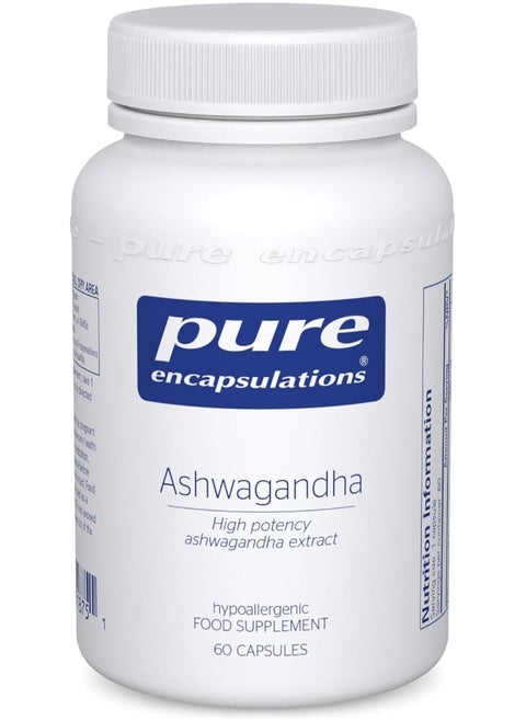 Pure Encapsulations - Ashwagandha High Potency Extract 500mg - Indian Ginseng/Winter Cherry Supplement to Support Cognitive and Joint Function - 60 Vegetarian Capsules