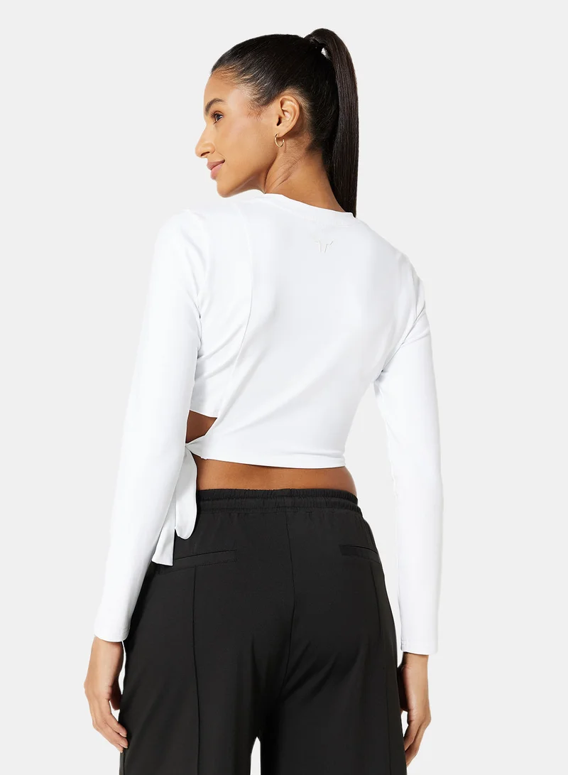 SQUATWOLF Side Tie Crop Top