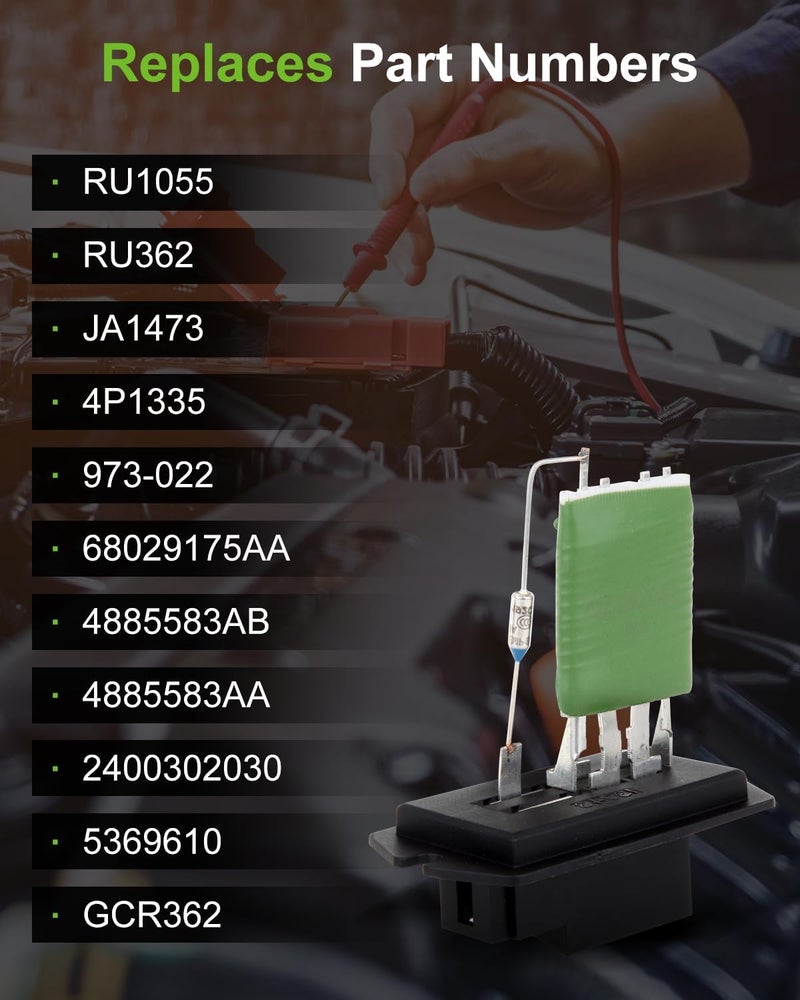 SCITOO Air Conditioning Heater Fan HVAC Blower Motor Resistor Regulator fit for 2005-2007 for Chrysler Pacifica /2001-2008 for Chrysler Town Country /2001-2003 for Chrysler Voyager - Image 5