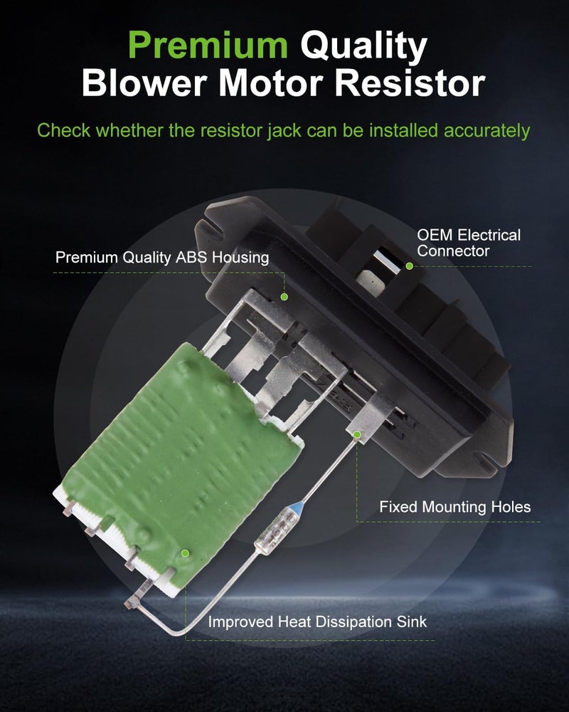 SCITOO Air Conditioning Heater Fan HVAC Blower Motor Resistor Regulator fit for 2005-2007 for Chrysler Pacifica /2001-2008 for Chrysler Town Country /2001-2003 for Chrysler Voyager - Image 3