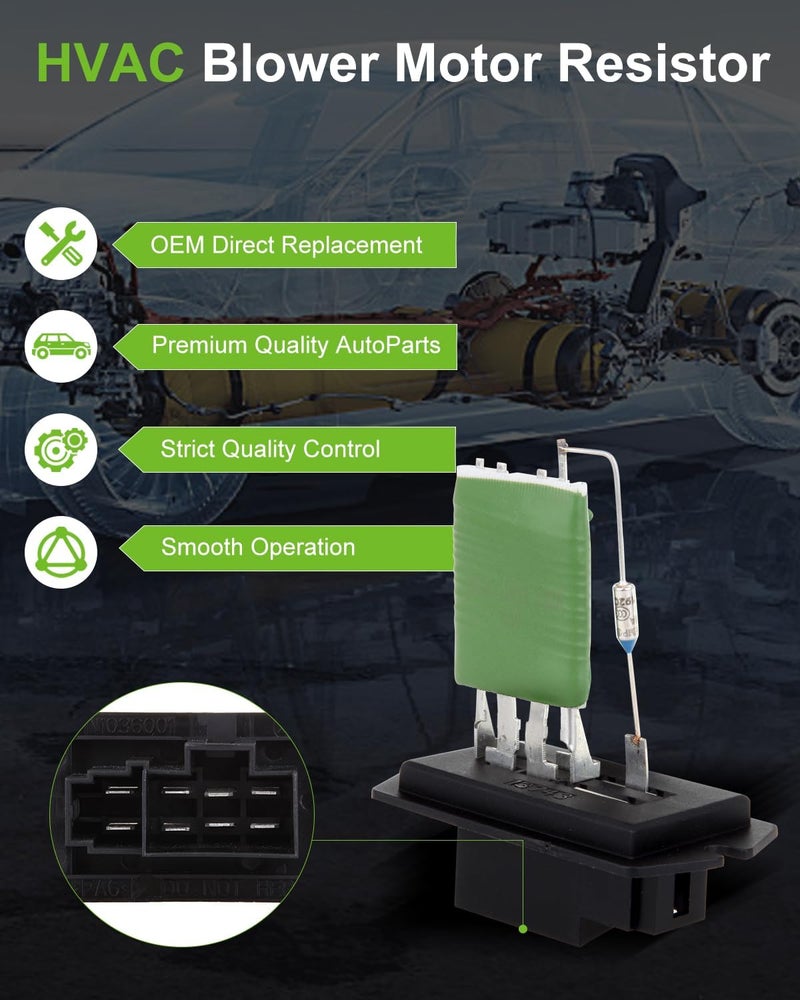 SCITOO Air Conditioning Heater Fan HVAC Blower Motor Resistor Regulator fit for 2005-2007 for Chrysler Pacifica /2001-2008 for Chrysler Town Country /2001-2003 for Chrysler Voyager - Image 2