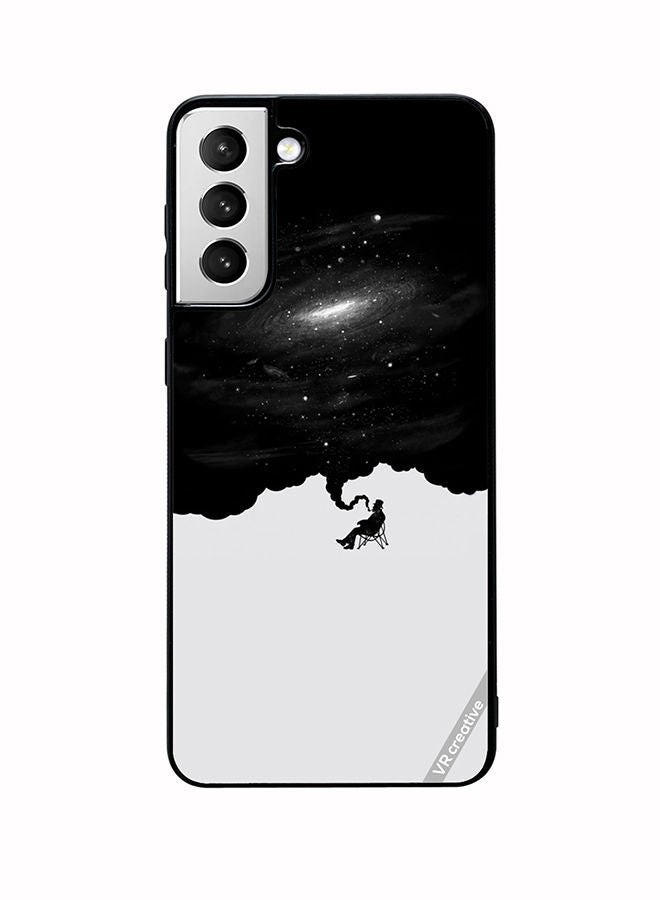 VR CREATIVE Protective Case Cover For Samsung Galaxy S22 Plus 5G Galaxy Abstract Black White Design Multicolour - Image 1