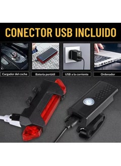 Generic Waterproof Front and Rear Bike Light Set with USB Charging Port - Night Riding Kit  - Image 5