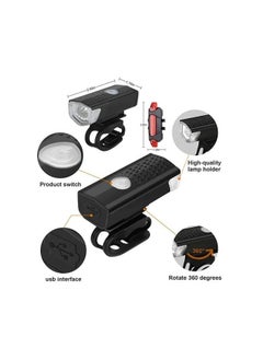 Generic Waterproof Front and Rear Bike Light Set with USB Charging Port - Night Riding Kit  - Image 2