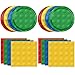 DURYGEN 80PCS Building Blocks Themed Birthday Party Decorations Colorful Building Block Tableware Paper Plates Napkins Set for Boys Kids Birthday Party Decorations Serve 20 - Image 3