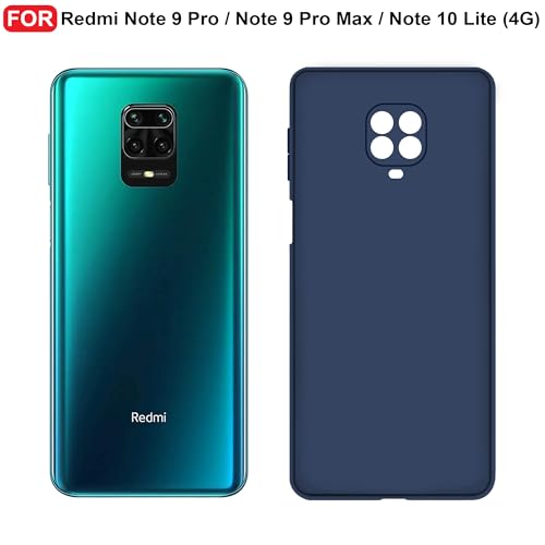 CEDO Back Cover for Redmi Note 9 Pro/Note 9 Pro Max/Note 10 Lite | Camera Bump Protection & Inner Velvet Fabric Lining | Ultra Slim Matte Soft Rubberised Case Cover (Blue) - Image 2