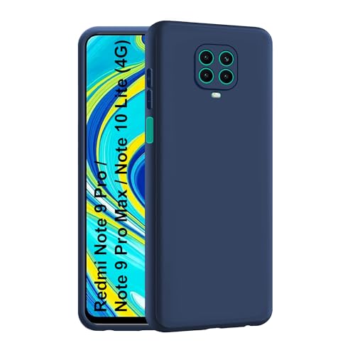 CEDO Back Cover for Redmi Note 9 Pro/Note 9 Pro Max/Note 10 Lite | Camera Bump Protection & Inner Velvet Fabric Lining | Ultra Slim Matte Soft Rubberised Case Cover (Blue) - Image 1