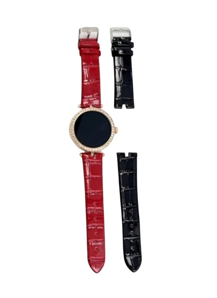 Haino Teko RW-21 Smart Watch Elegant Design With 2 Leather Straps For Women And a Wireless Charger Multicolour  - Image 4