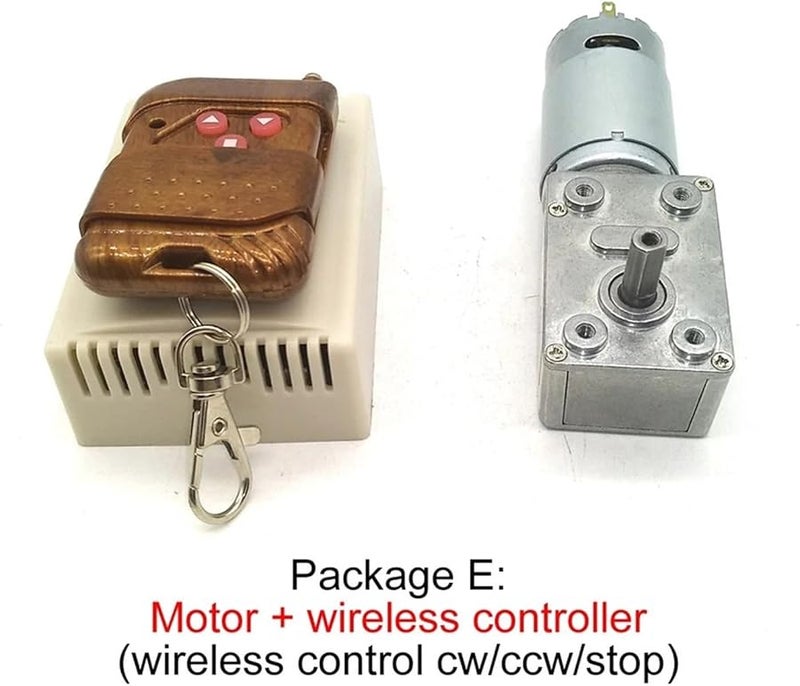 JGY 395 12V 31rpm Worm Reduction Gearbox Self Locking Electronic Starter DC Reducer Package A - Image 5