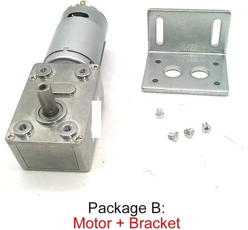 JGY 395 12V 31rpm Worm Reduction Gearbox Self Locking Electronic Starter DC Reducer Package A - Image 4