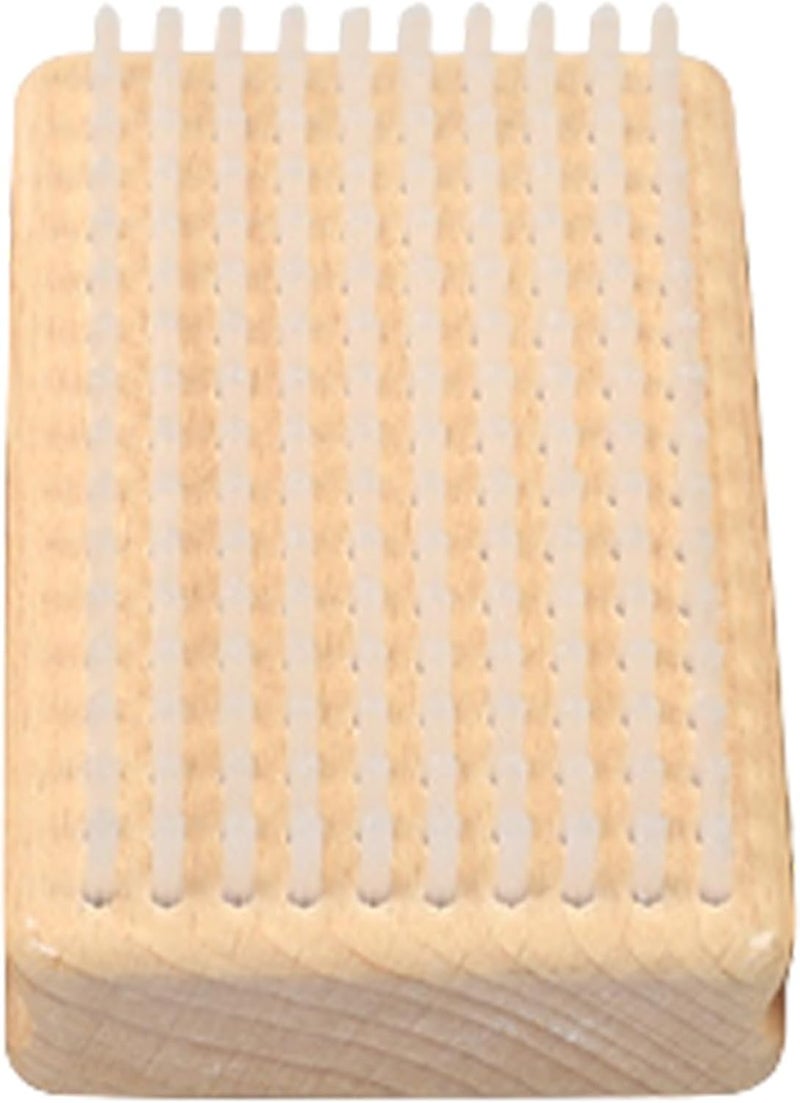 Snowboard Waxing Brush With Enduring Wood Handle And Nylon Bristles - Image 1