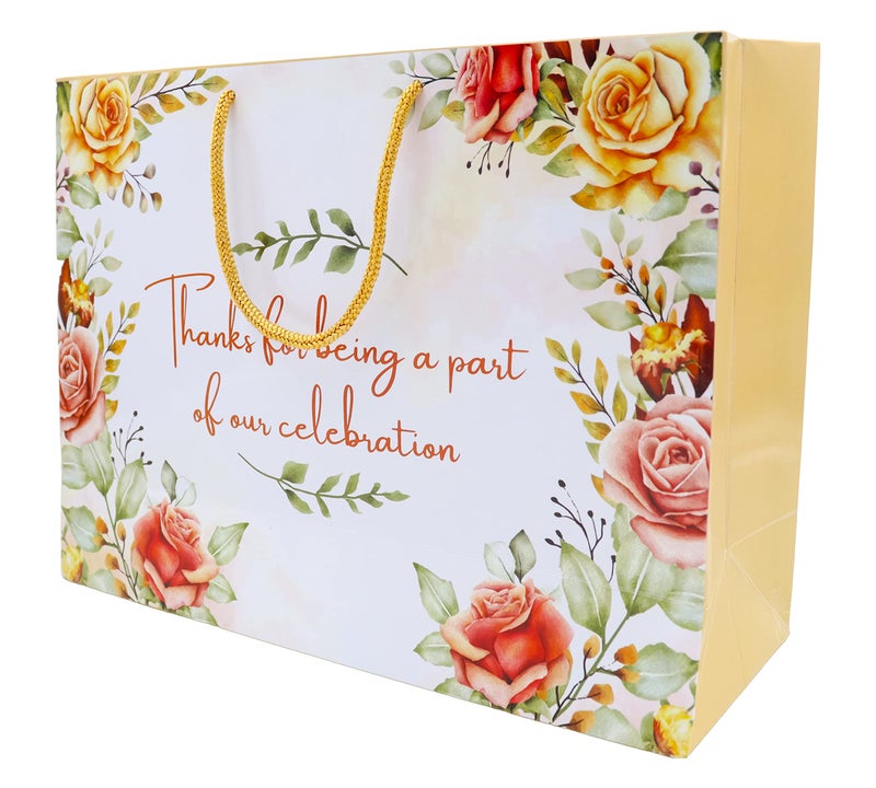 TASCHE Jayavarapu Celebration Design Printed Assorted Design Paper Carry Bags | Gift Bags for Return gifts, Wedding, Birthday and presents (9 * 12 * 4 Inches) (Pack of 25) - Image 2