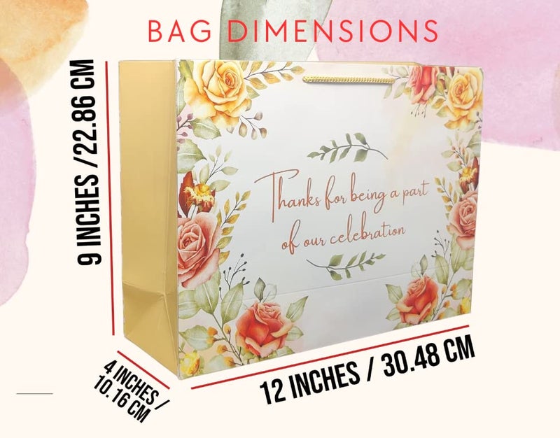 TASCHE Jayavarapu Celebration Design Printed Assorted Design Paper Carry Bags | Gift Bags for Return gifts, Wedding, Birthday and presents (9 * 12 * 4 Inches) (Pack of 25) - Image 3