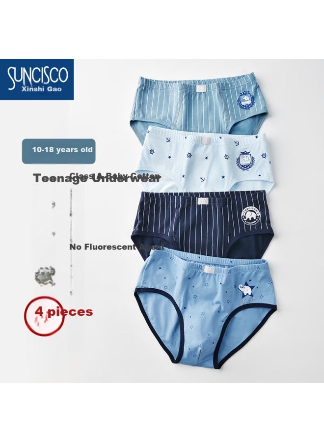 Suncisco Boys' Boxer Briefs 12-16 Years Old Cotton Underwear For Teenagers Junior High School Students - Image 1