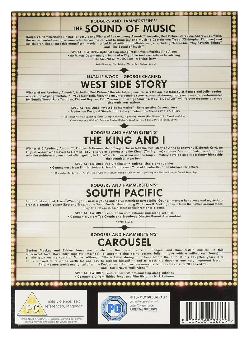 Musical Collection - DVD Box Set - The Sound Of Music, West Side Story, The King And I, South Pacific & Carousel - Image 2
