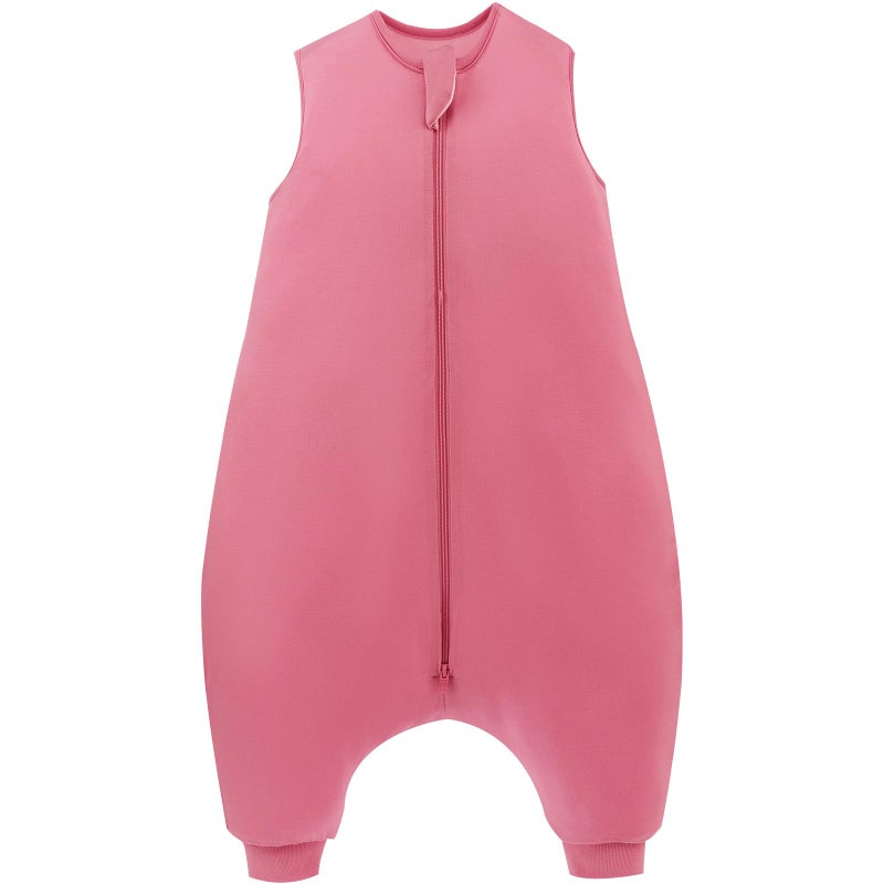 PurComfy Supersoft Toddler Sleep Sack with Feet 1.0 Tog, Premium Bamboo Viscose Sleep Sacks with Legs 2-Way Zipper Sleep Bag Walker 6-15 Month, Berry - Image 1