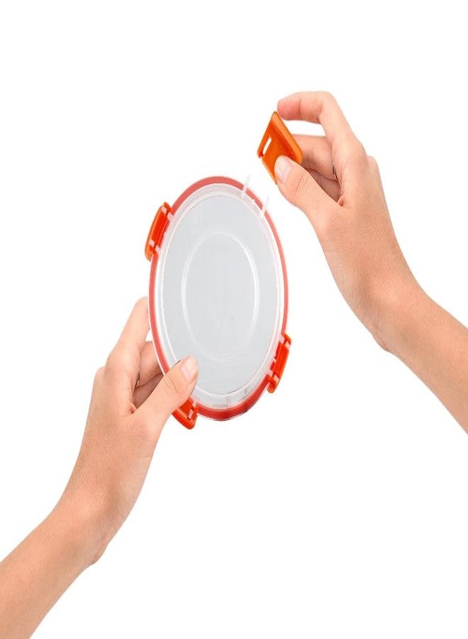 uninox Smart Lock Stainless Steel Lunch Box Airtight & Leak-Resistant Design Durable Versatile BPA-Free Safe Lid for Office, School, Travel Orange 300ml 1 Piece - Image 4