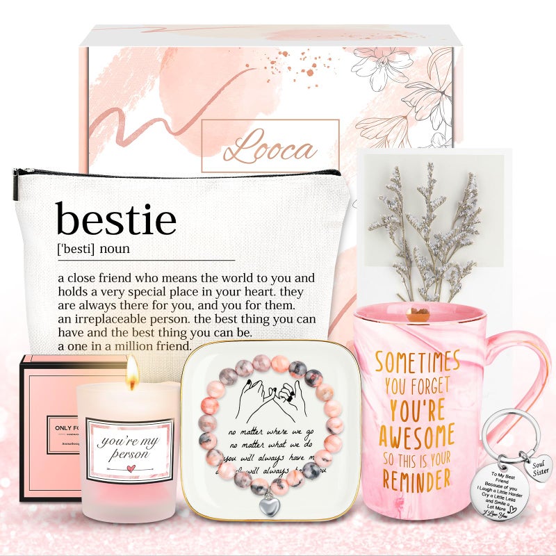 Looca Best Friend Birthday Gift Basket for Women  Unique Friendship Gifts for Bestie BFF