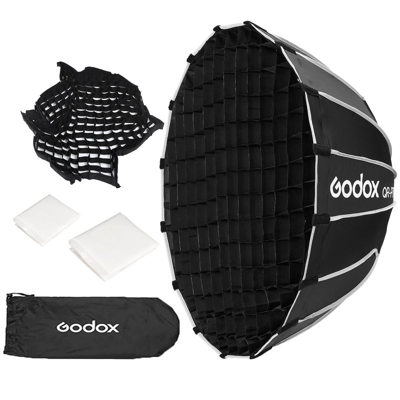Godox QR-P70T 27.5" Quick Release Parabolic Softbox for SL60II SL150III FV150II AD300PRO AD400PRO AD600BM SZ300R VL300 UL150II ML60 Other Bowen Mount Studio Flash Speedlite - Image 1