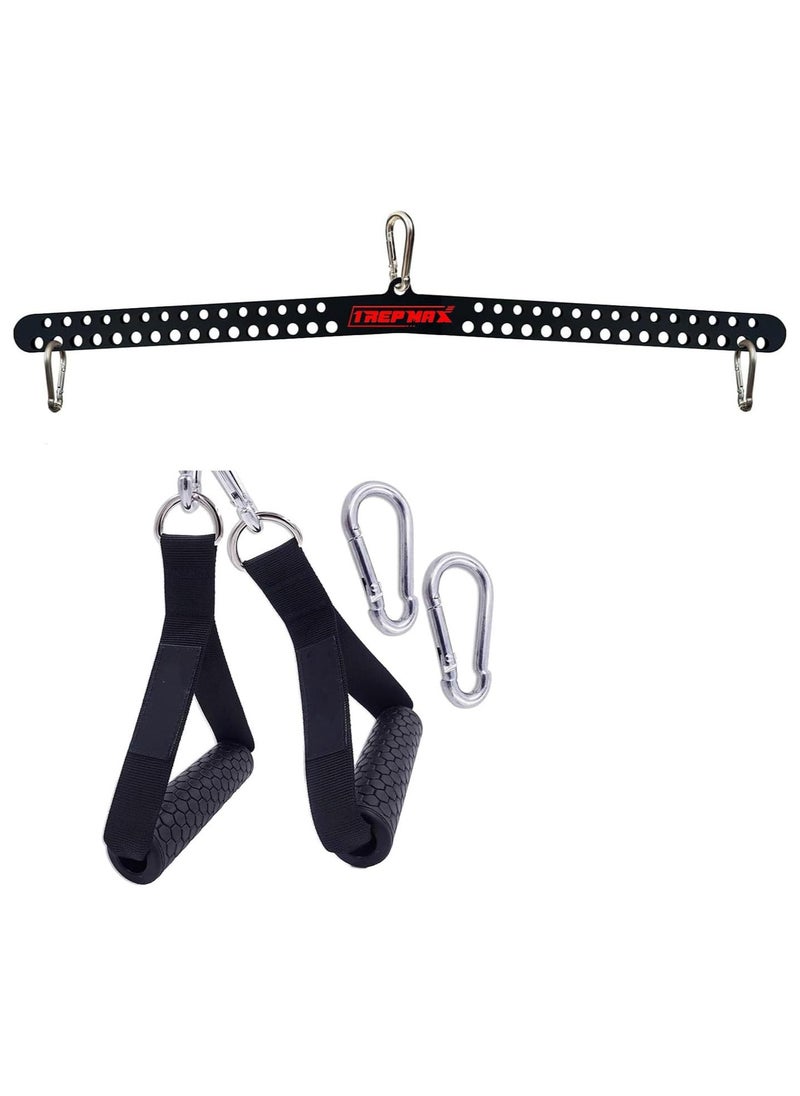 Yalla HomeGym - Homegym Multi-Grip Commercial Handle Lat Pull Down Bar, Metal Lat Pull Down And Up Attachment With Multi Holes For Gym Machines - Image 1