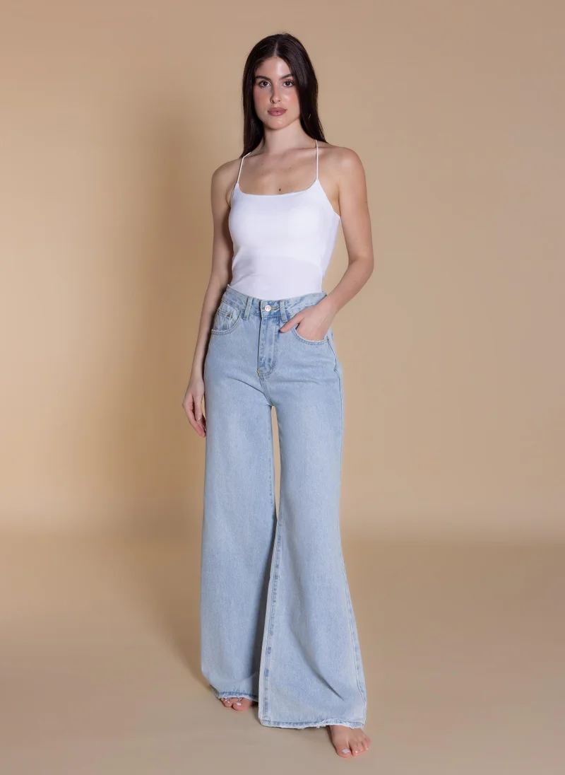 شايبس HIGH-WAIST WIDE LEG JEANS