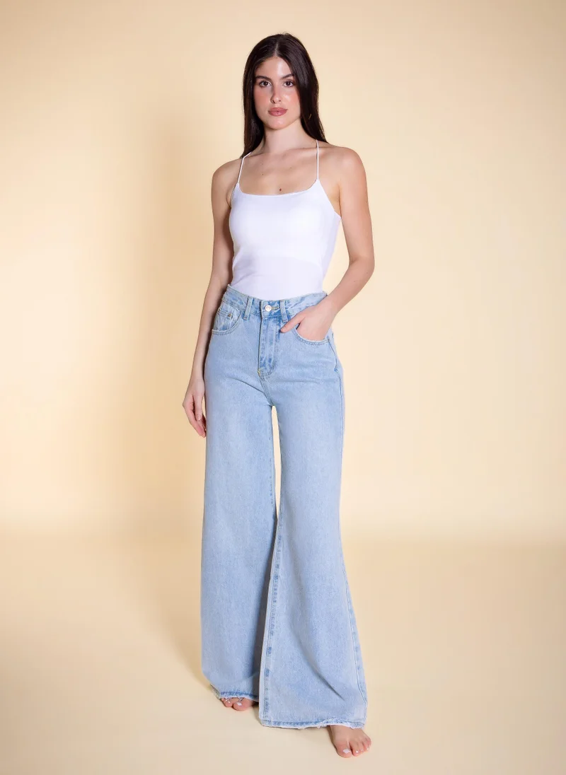 شايبس HIGH-WAIST WIDE LEG JEANS