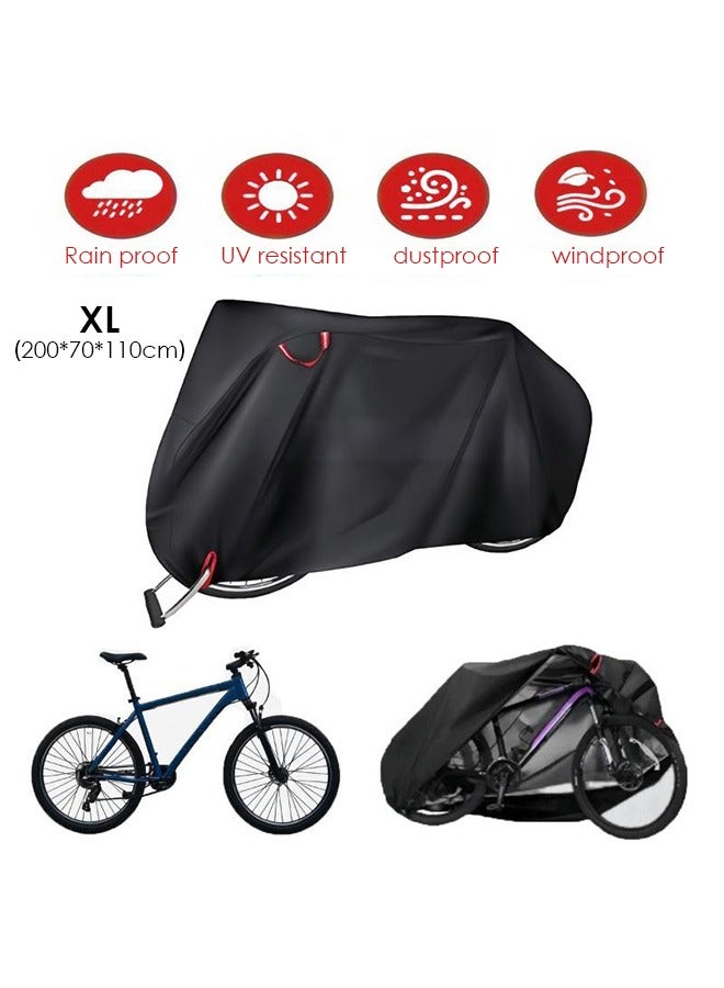 Generic 210D silver coated Oxford cloth mountain bike cover,bike clothing,bike cover,waterproof bike cover from UV Rain Snow Dust for Mountain Road Electric Bike Hybrid Outdoor Storage - Image 1