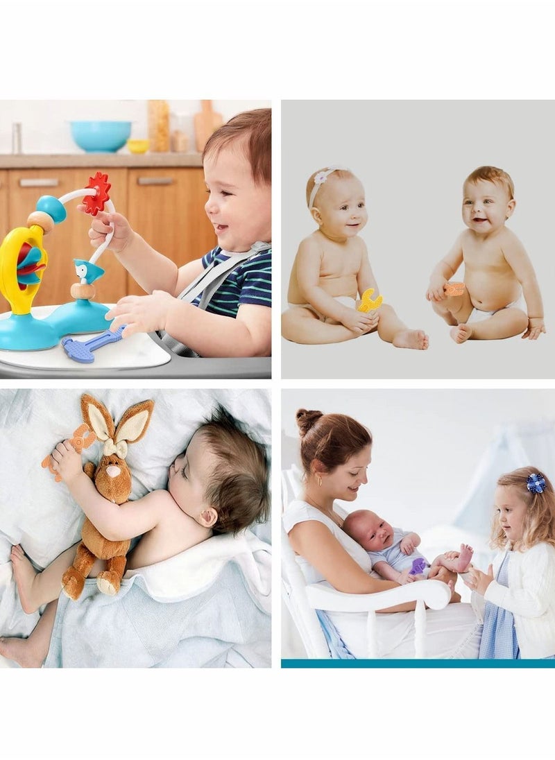 Y&D - Teething Toys for Babies 1 Year, Baby Set, BPA-Free Silicone, Soft Textures, Molar Teether, Easy to Hold, Clean and Freeze - 4 Packs - Image 1