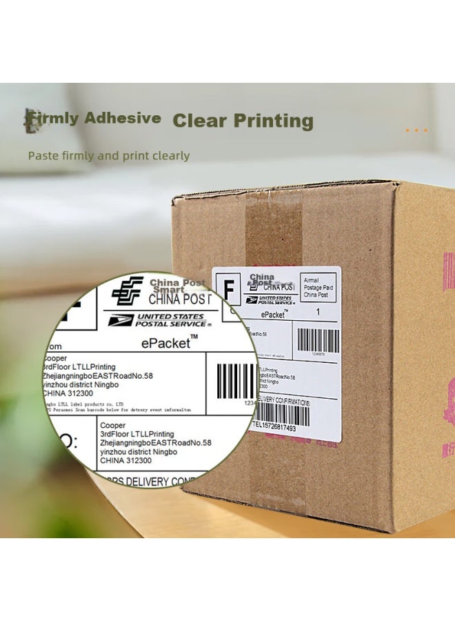 Wright Riley Laiteli 70*50*600 Sheets*1 Roll, Triple-protection Thermal Label Printing Paper, Barcode Sticker Paper For Milk Tea Shops, Clothing, Electronic Scales - Image 2