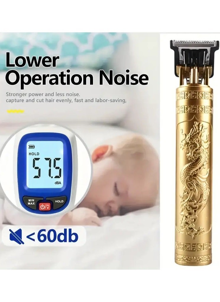 ORiTi Engraved Electric Hair Clipper, USB Rechargeable Trimmer With T/R-Shaped Cutter Heads, Washable Blades, 4 Guide Combs For Hair, Beard, And Body Grooming - Image 5