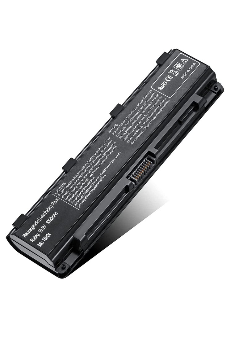 Terabyte PA5024 REPLACEMENT Laptop Battery for Toshiba PA5024U-1BRS PA5026U-1BRS PA5025U-1BRS PABAS260 PA5023U-1BRS PABAS262 PA5027U-1BRS Satellite C850 C855 L850 P850 PABAS259 - High Performance [6 Cells/5200mAh/56wh] - Image 1