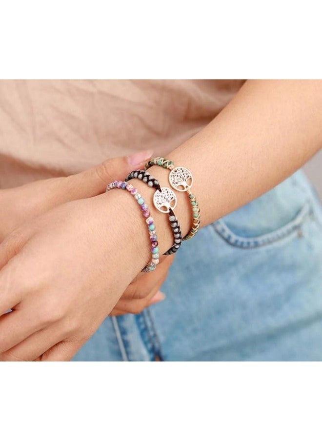 ILovhaprty Handmade Natural Stone Wrap Bracelets Turquoises Crystal Beads Bracelet Jewelry  - Image 5