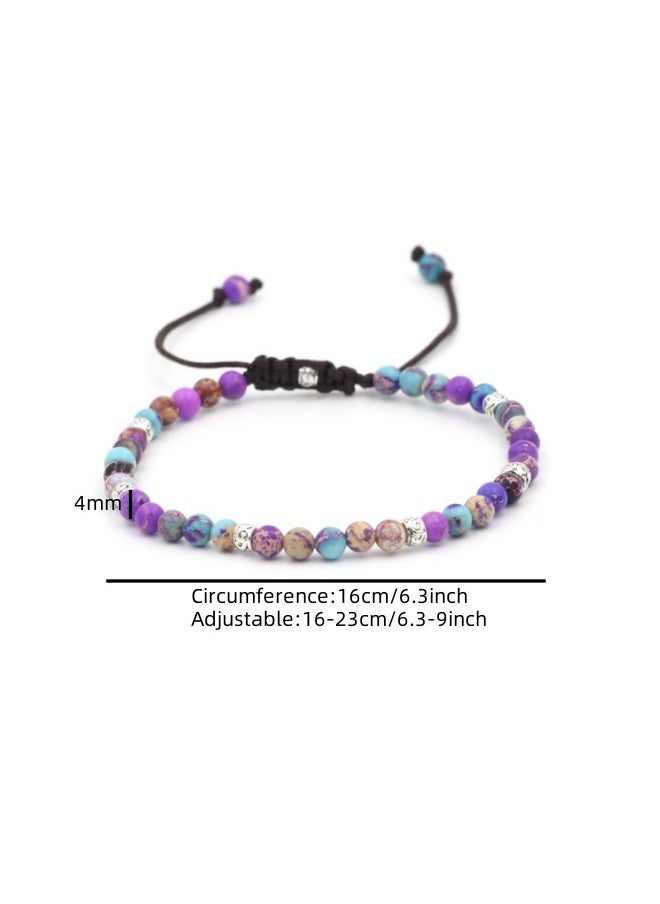 ILovhaprty Handmade Natural Stone Wrap Bracelets Turquoises Crystal Beads Bracelet Jewelry  - Image 2