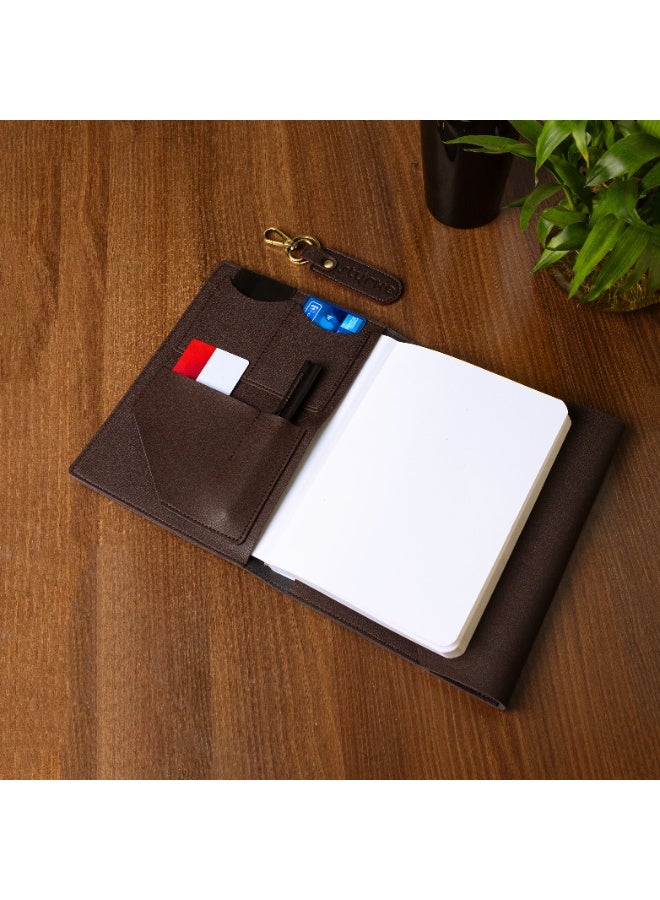 Styrke Signature A5 Vegan Leather Diary with Keychain | Eco-Friendly Notebook Journal with Lined Pages | Elegant Gift Set for Office, Students, Travel & Corporate Gifting - Image 2