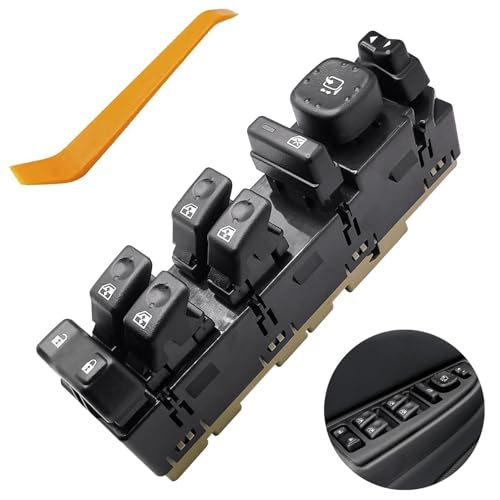TINJO Front Left Driver Side Master Window Switch Compatible with 2005 2006 2007 Hummer H2 Luxury Sport 60L V8 NOT Fit Base Adventure Special Edition SubModel Replace OE 15883429 - Image 1