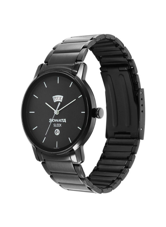 سوناتا Sleek Black Dial Analog with Day and Date Watch for Men - Image 2
