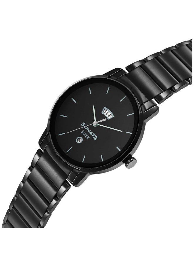 سوناتا Sleek Black Dial Analog with Day and Date Watch for Men - Image 3