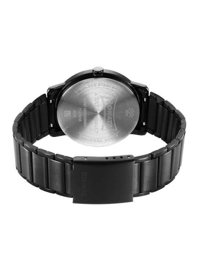 سوناتا Sleek Black Dial Analog with Day and Date Watch for Men - Image 4