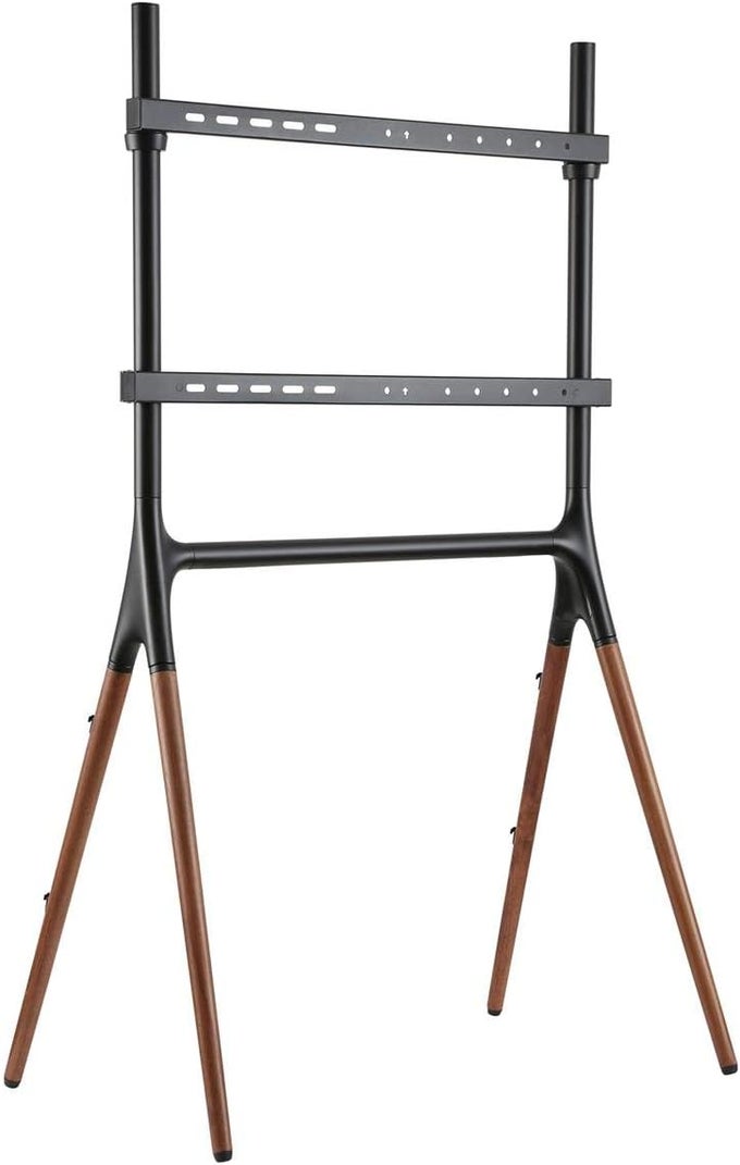 SAWHORSE ARTISTIC TV STAND 49 70 WOODEN LEGS BLACKWALNUT ARTTV70B