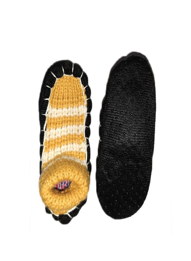 Finix Winter Warm Soft Woolen Knitted Loafer Slipper Socks with Colorful Stripes for Boys & Girl Kids (B004,2-3 Years)-(Color May Vary) - Image 3