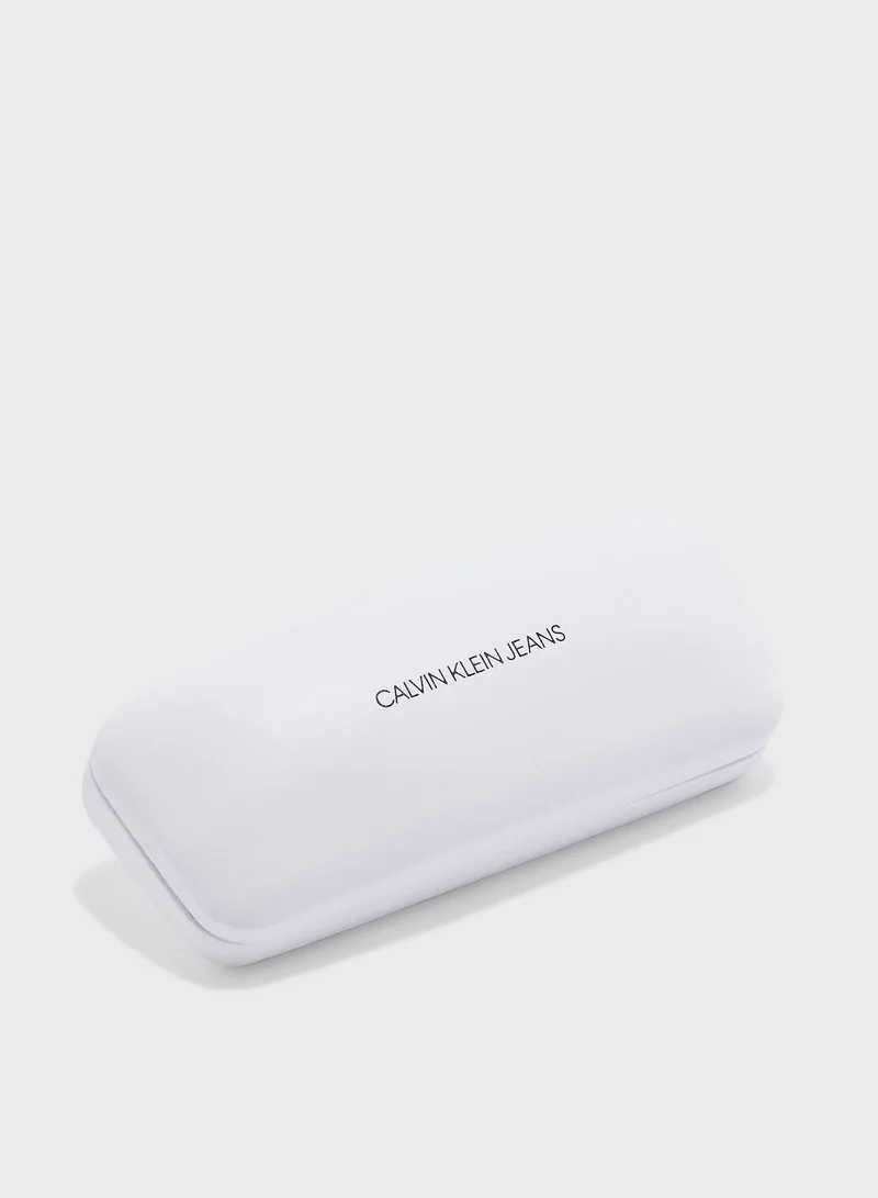 CALVIN KLEIN Round Top Bar Sunglasses