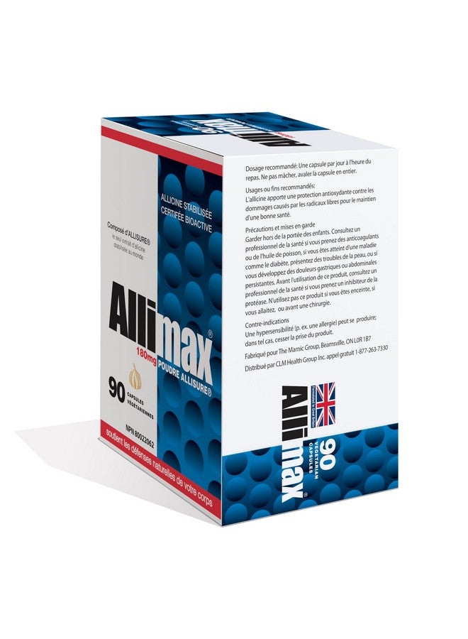 ALLIMAX 180mg 90 Capsules. Allicin Garlic Supplement to Support Your Body’s Immune Function. Contains Stabilized and Potent Bioactive Allicin, Extracted from Clean & Sustainable Spanish Grown Garlic. - Image 3