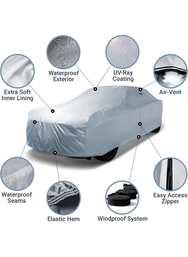 Large Non-Woven Car Cover for SUV Vehicles Water Repellent Protection - Image 2