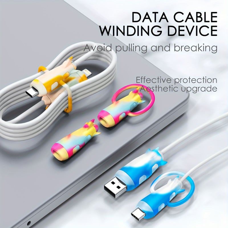 2Pcs Bay Blue And Type C Data Cable Protective Cover - Image 2